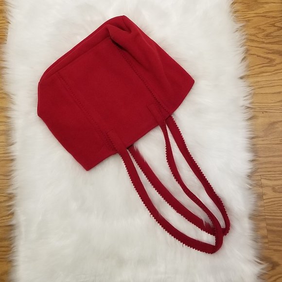 J Jill Wool Shoulder Tote Bag, Red - Picture 3 of 13